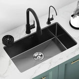 black sink under counter