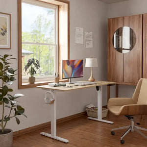 Natur Solid Wood Bamboo Standing Desk Only Table - Desk