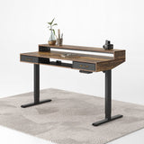 Brooklyn LED Electric Standing Desk with Drawers and Keyboard
