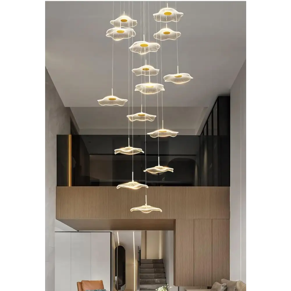 Nordic Circular Modern Chandelier Pendant Lamp - 15 heads / Warm Light - Ceiling Light