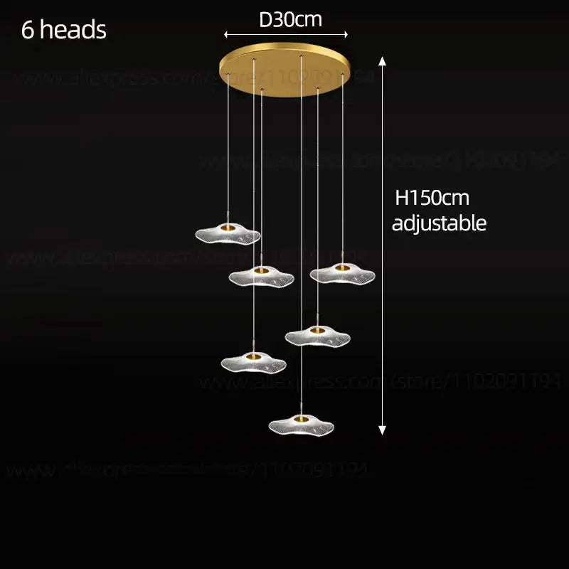 Nordic Circular Modern Chandelier Pendant Lamp - Ceiling Light