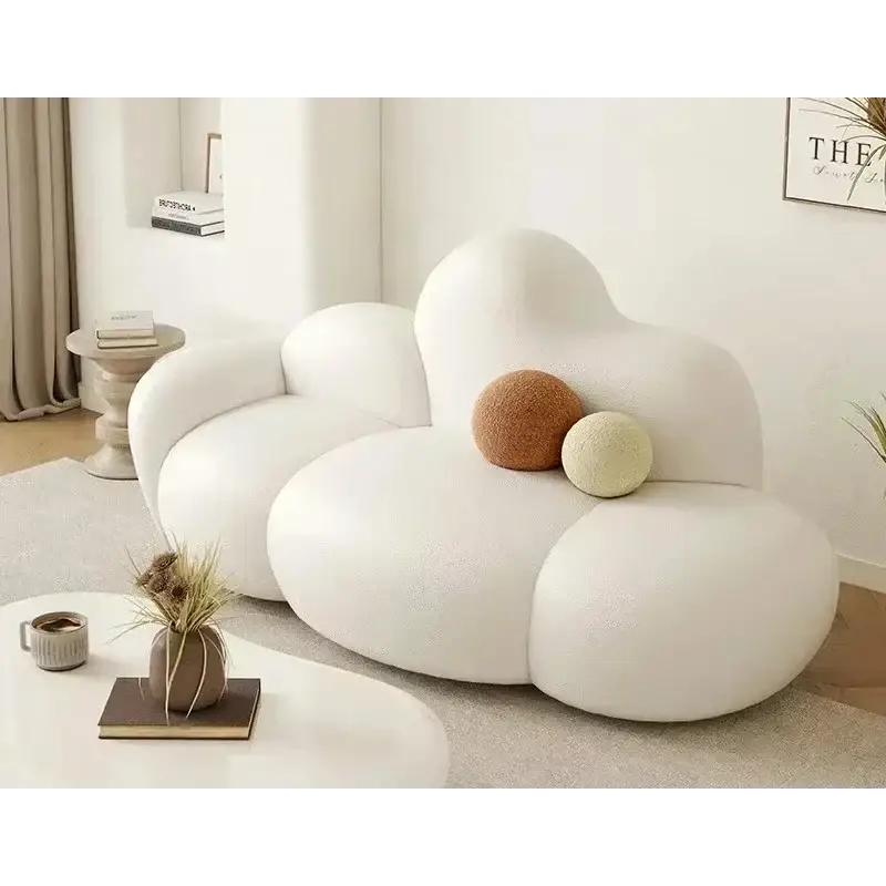 Nordic Cloud Shaped Compressed Modern Sofa - PU Leather - 3 Seat - Compressed Sofa