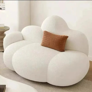 Nordic Cloud Shaped Compressed Modern Sofa - Suede - 2 Seat - Compressed Sofa