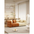 Nordic Cream Style Small Sectional Sofa for Living Room - Single: 124*90*68cm / Brown - Sofa