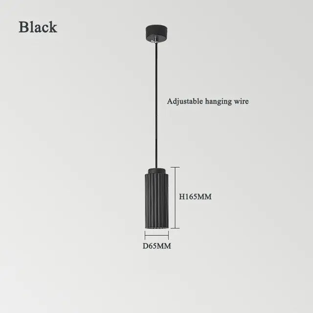 Nordic Creative LED Bedside Pendant Light - Black / Warm white - Lamps