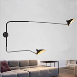 Nordic Creative Retro Rotary Long Pole Wall Lamps - Lamps