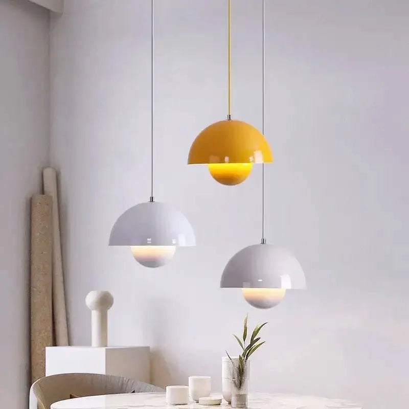 Nordic Flower Semicircular Hanging Pendant Lamp - Ceiling Lamp