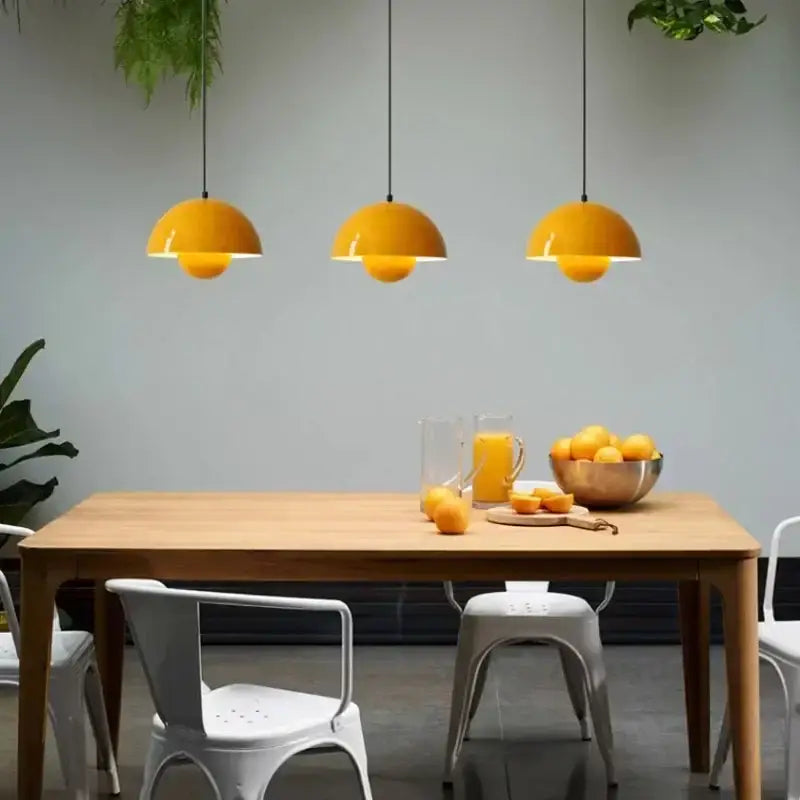Nordic Flower Semicircular Hanging Pendant Lamp - Ceiling Lamp