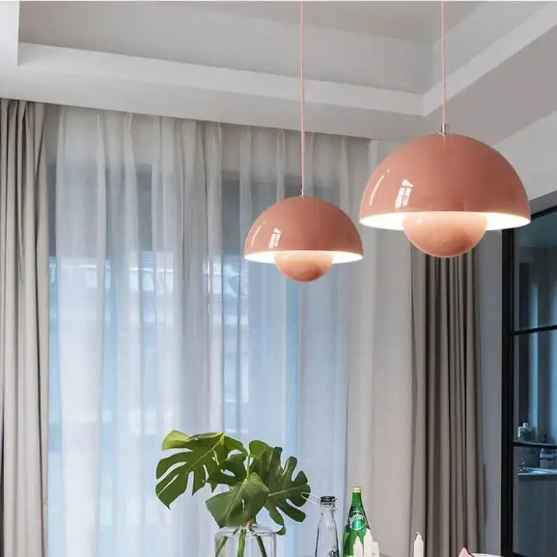 Nordic Flower Semicircular Hanging Pendant Lamp - Ceiling Lamp
