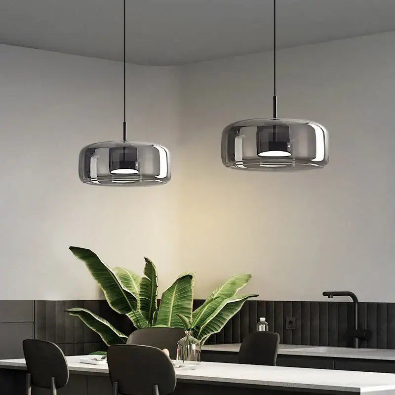 Nordic Glass Smoke Hanging Modern Pendant Lamp - Ceiling Lamp