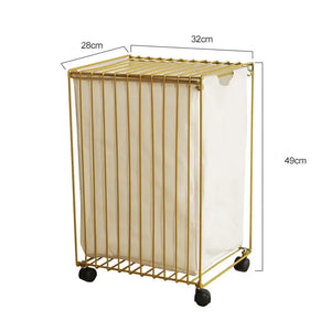 Nordic Iron Simple Storage Basket With Wheels - view 9