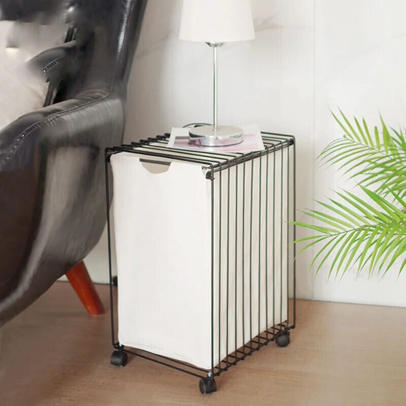 Nordic Iron Simple Storage Basket With Wheels