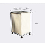 Nordic Iron Simple Storage Basket With Wheels