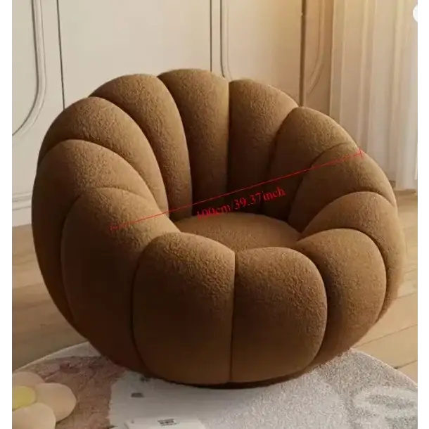 Nordic Lazy Pumpkin Cloud Sofa Chair - Brown - 100 cm - Sofa