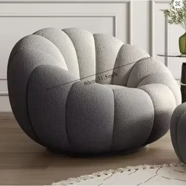 Nordic Lazy Pumpkin Cloud Sofa Chair - Gray - 80 cm - Sofa