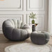 Gray Pedal Ottoman - 100 cm