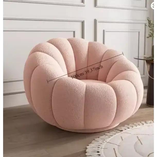 Nordic Lazy Pumpkin Cloud Sofa Chair - Pink - 100 cm - Sofa