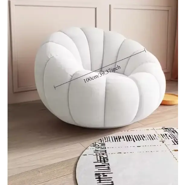 Nordic Lazy Pumpkin Cloud Sofa Chair - White - 100 cm - Sofa