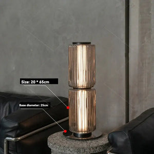Smoke Glass Nordic Floor Lamp 95cm LED Standing Light - view 14