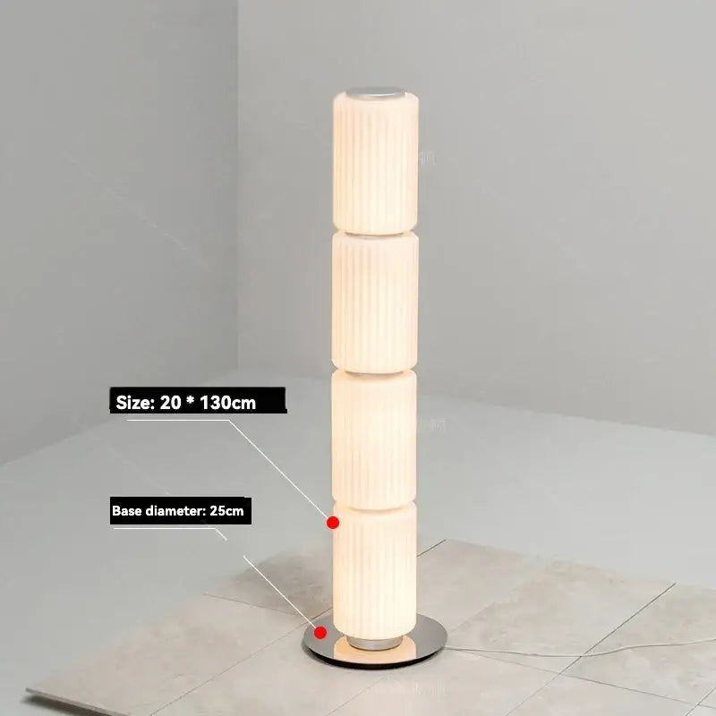 Smoke Glass Nordic Floor Lamp 95cm LED Standing Light - view 11