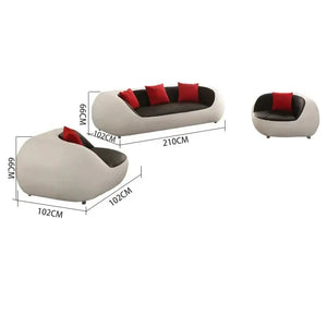 Nordic Luxury PU Leather Lazy Couch Lounge Sofa