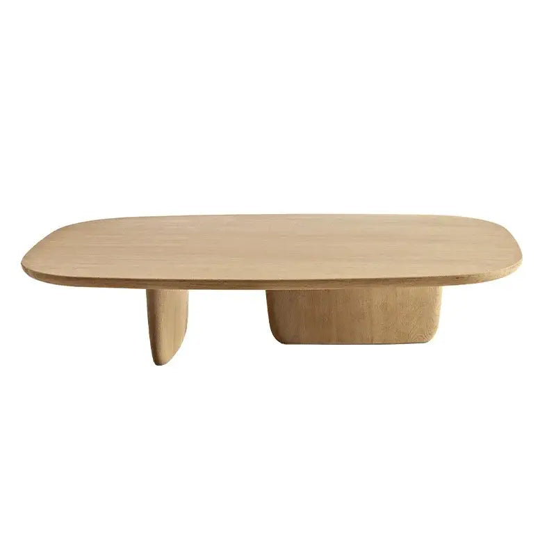 Nordic Minimalist Wooden Square Coffee Table - 100x50x40cm - Beige - Multifunctional coffee table