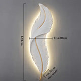 Nordic Modern Creative Feather Light Led Wall Lamp - Big / Warm White (2700-3500K) - Lamps