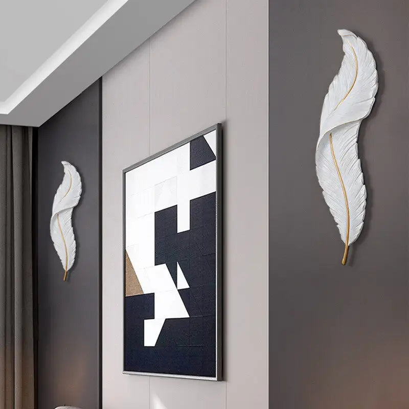 Nordic Modern Creative Feather Light Led Wall Lamp - Lamps