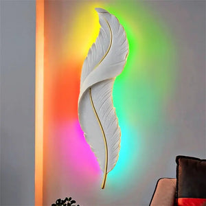 Nordic Modern Creative Feather Light Led Wall Lamp - Lamps