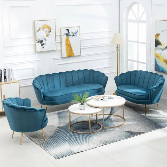 Nordic Modern Velvet Sofa Set for Beauty Salons - Sofa