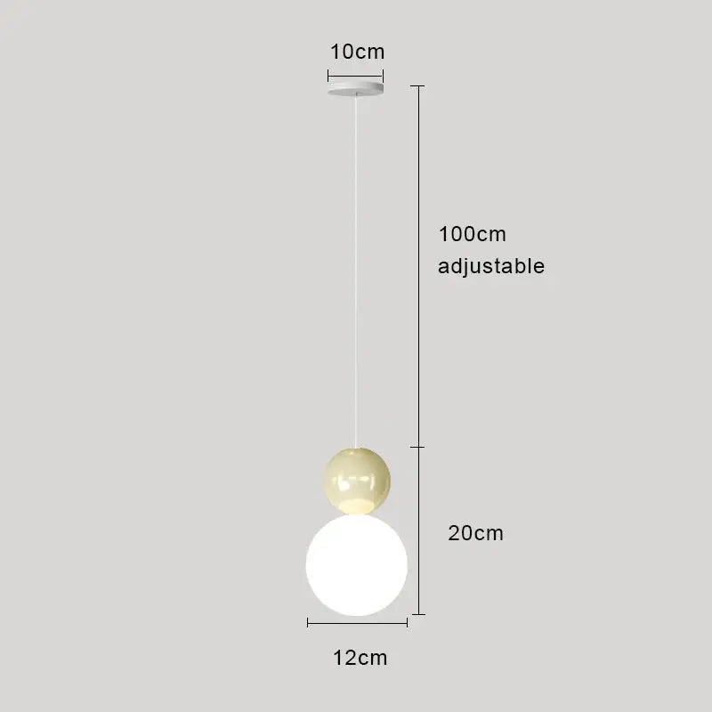 Nordic Pendant Light Modern LED Hanging Lamp - Beige / Warm White - Ceiling Lamp
