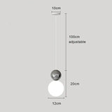 Nordic Pendant Light Modern LED Hanging Lamp - Chrome / 3 light colors - Ceiling Lamp