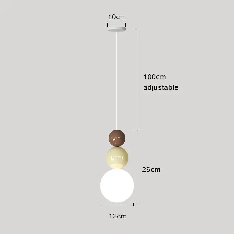 Nordic Pendant Light Modern LED Hanging Lamp - Coffee Beige / 3 light colors - Ceiling Lamp