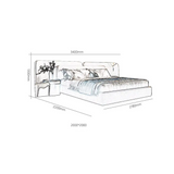 Nordic Queen Minimalist Double Soft Backrest Bed Frame - Bedroom