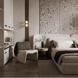 Nordic Queen Minimalist Double Soft Backrest Bed Frame - Bedroom