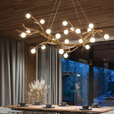 Nordic Retro LED Chandelier Tree Branch - Lamps