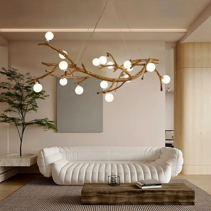 Nordic Retro LED Chandelier Tree Branch - Lamps