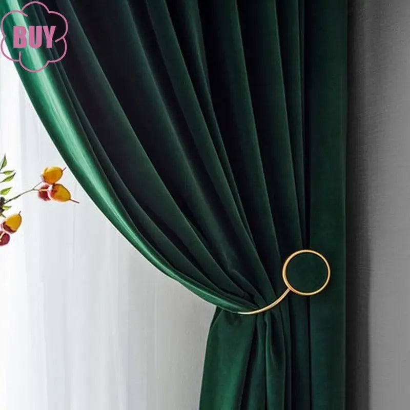 Nordic Solid Color Light Luxury Curtain - Curtain