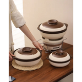 Old Fashioned Clay Temperature Resistant Casserole Pot - Cookware set