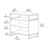 Open Storage Executive Standing Desk Cabinet - Cabinet
