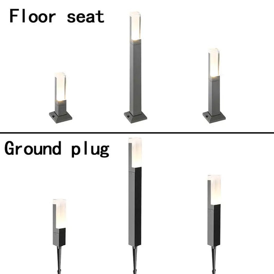 Outdoor Waterproof Aluminum Pillar Lawn Light - 10W| 27CM / Warm White - Lamps