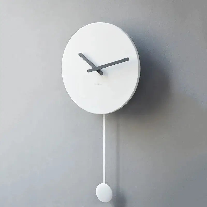 Wall Clock with Pendulum Nordic Style Minimalist - Wall Clocks
