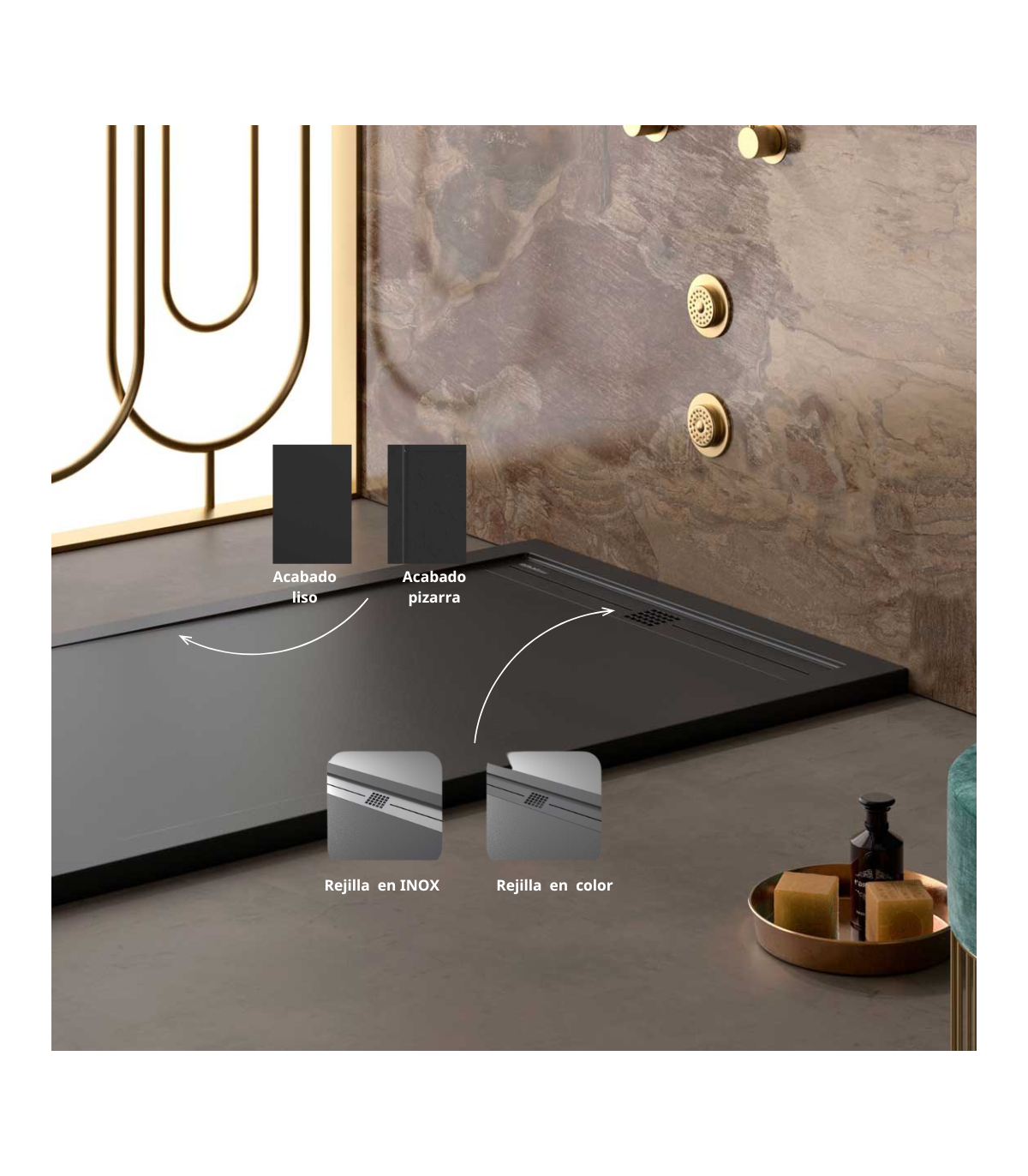 Lime Shower Tray Smooth Texture