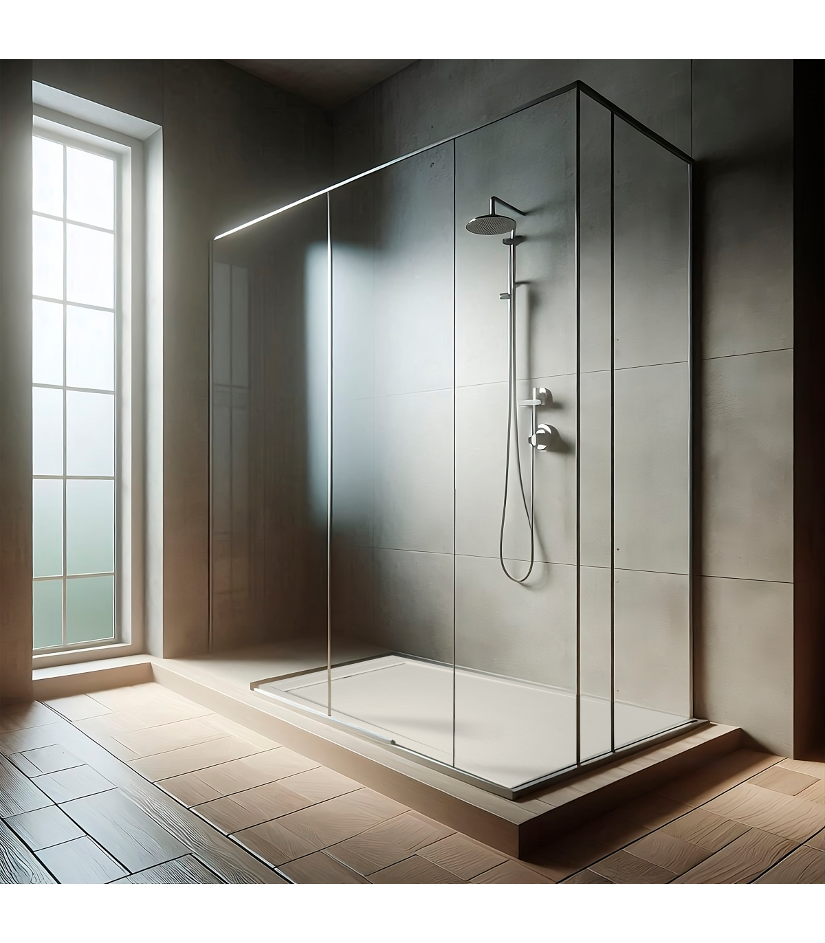 Large Shower Tray Slate Texture