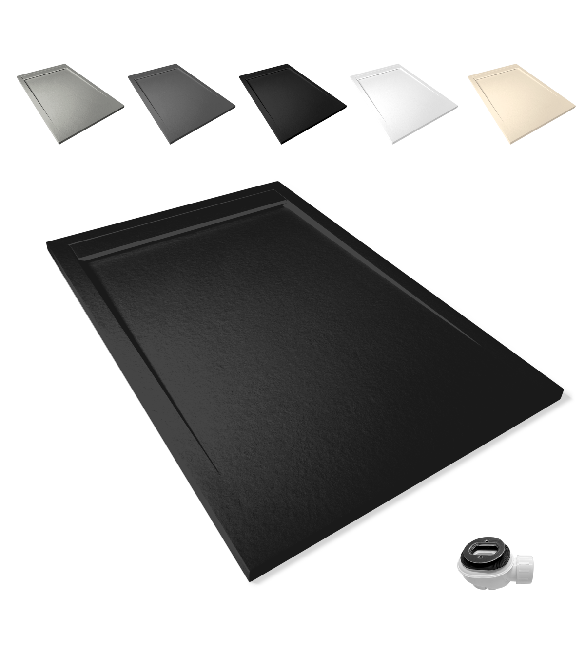 Large Shower Tray Slate Texture
