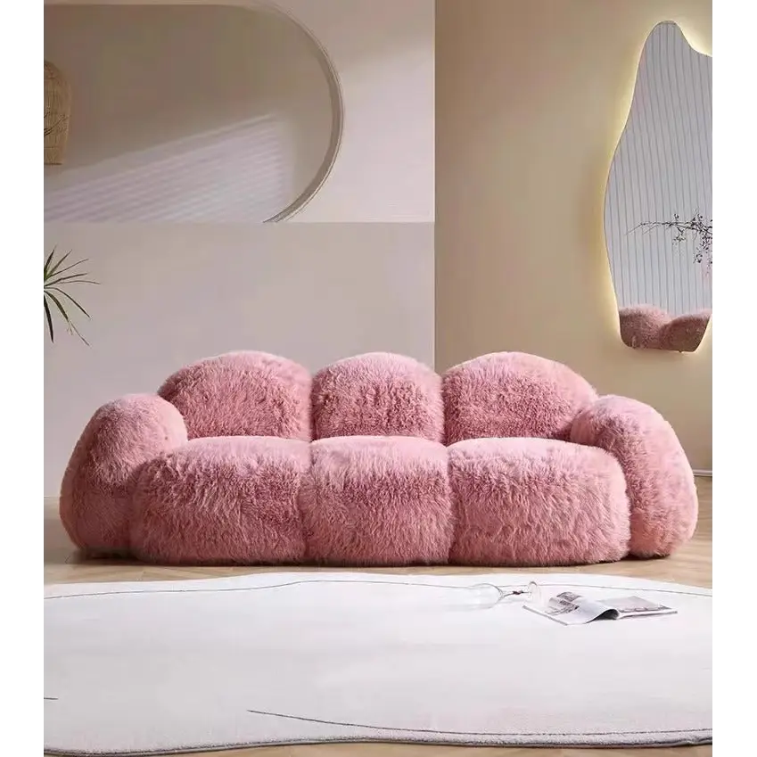 Modern Plush Nordic Minimalist Compressed Sofa - Three Seat - Compressed Sofa