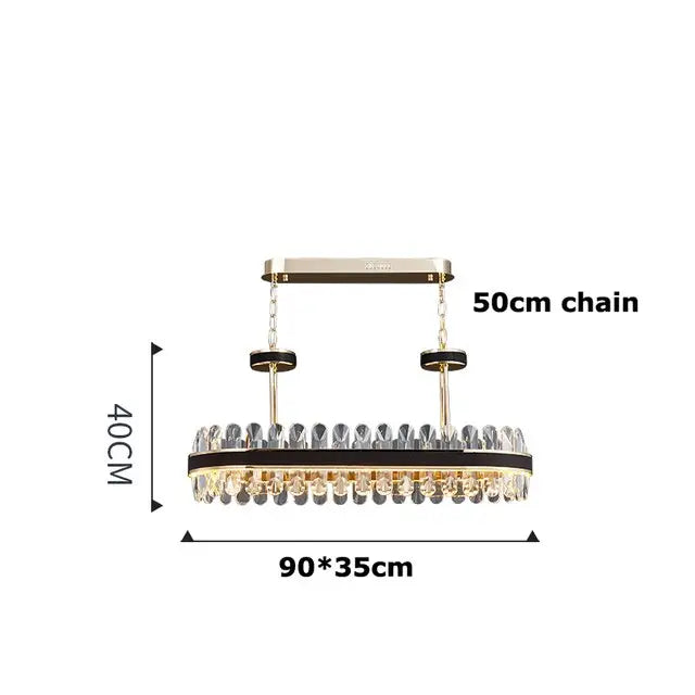 Postmodern Oval LED Chandelier Contemporary Lighting - view 14