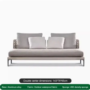 Modular L-Shaped Outdoor Rattan Sofa Set with Cushions - view 14