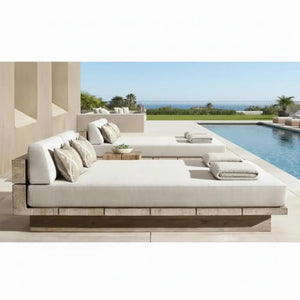 Teak Outdoor Sofa Set Waterproof Garden Furniture