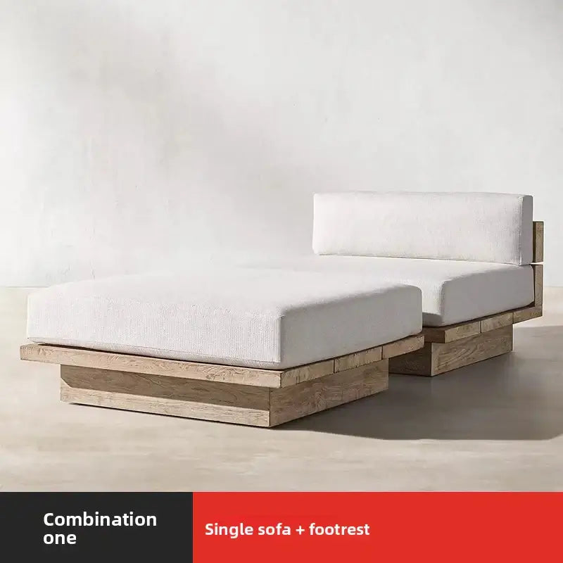 Teak Outdoor Sofa Set Waterproof Garden Furniture - view 16